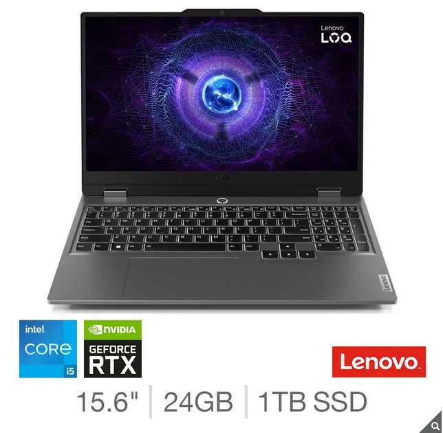 Lenovo ILOQ 15IAX9, i5-12450HX, 24GB RAM(32GB Max), 1TB SSD, RTX 4050(TGP 105W), 15.6" FHD/144Hz/300nits Gaming Laptop