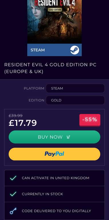 Resident Evil 4 Gold Edition (Steam/PC)